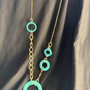 Elegant Gold and Turquoise Necklace